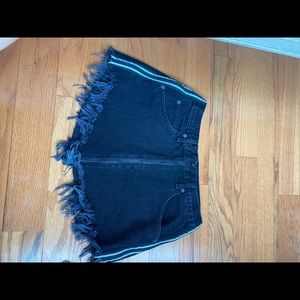 Carmar denim zip up skirt